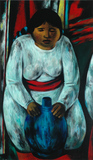 Mexiko - Frau mit blauer Flasche