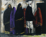 Indien - Mann mit verschleierten Frauen